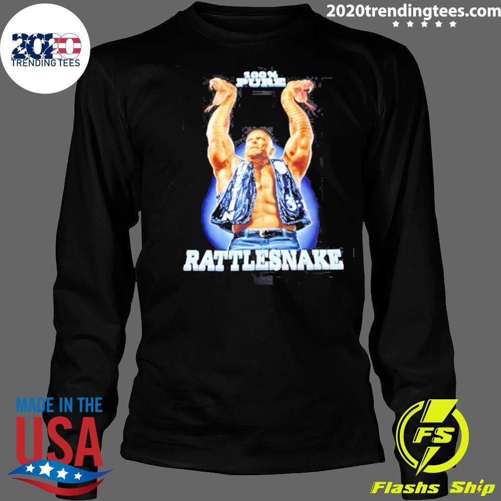 Steve Austin Wearing 100% Pure Rattlesnake Wrestlemania Shirt