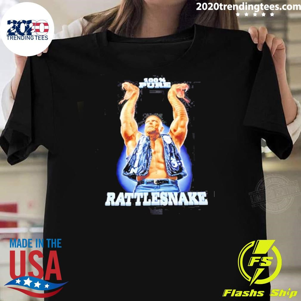 Steve Austin Wearing 100% Pure Rattlesnake Wrestlemania Shirt