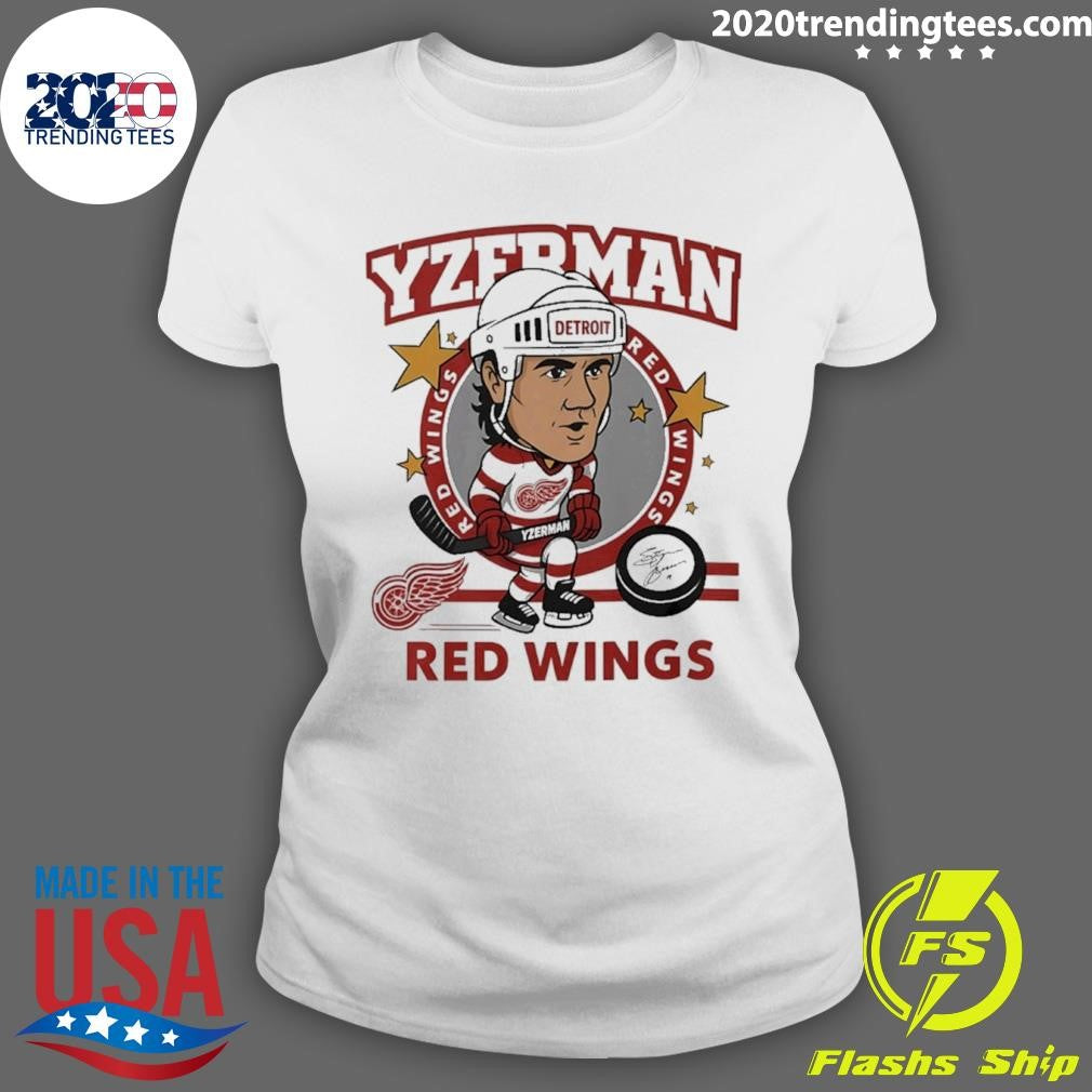 Steve Yzerman Detroit Red Wings Player Caricature Shirt