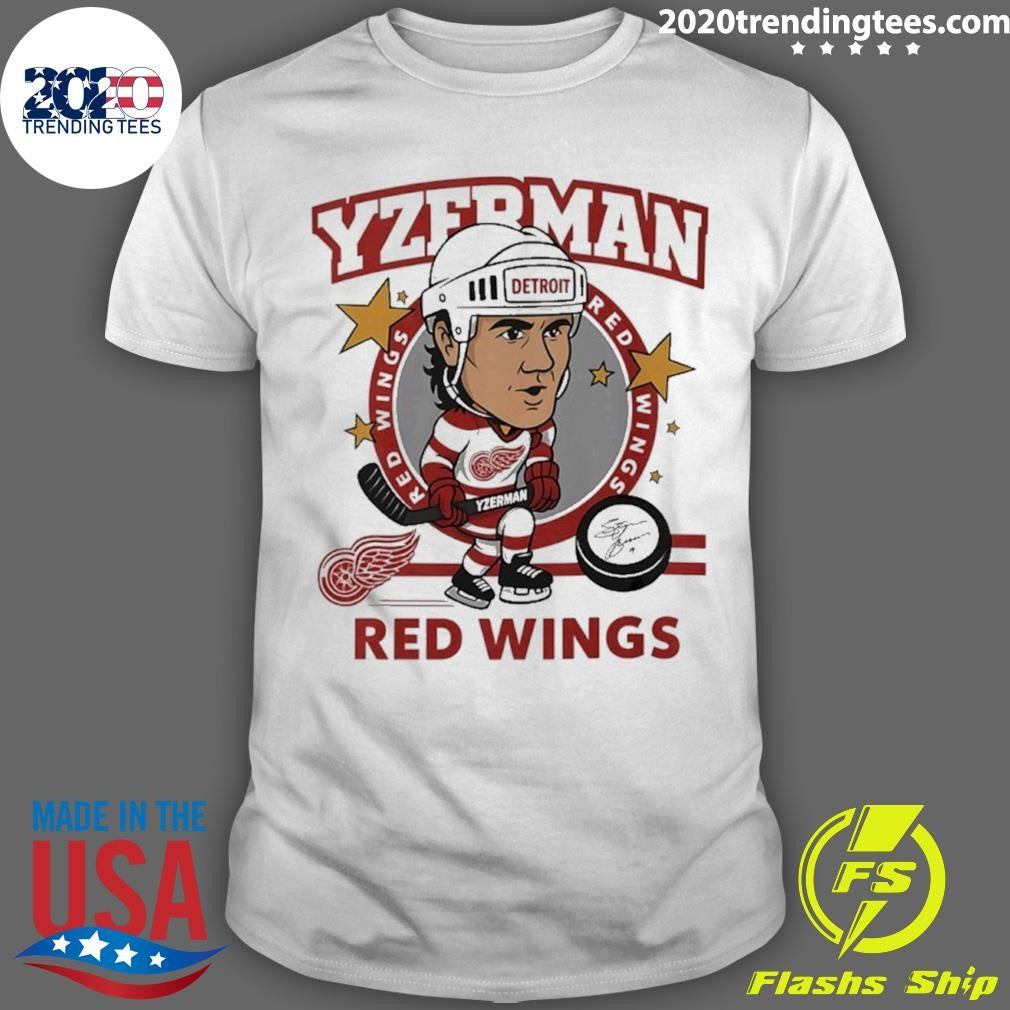 Steve Yzerman Detroit Red Wings Player Caricature Shirt