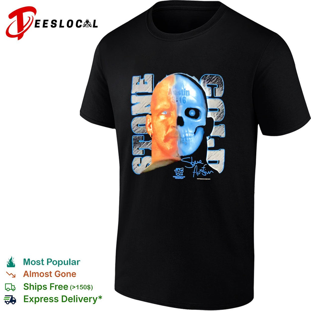 Stone Cold Steve Austin 3 16 World Wrestling Federation Skull Half Face shirt