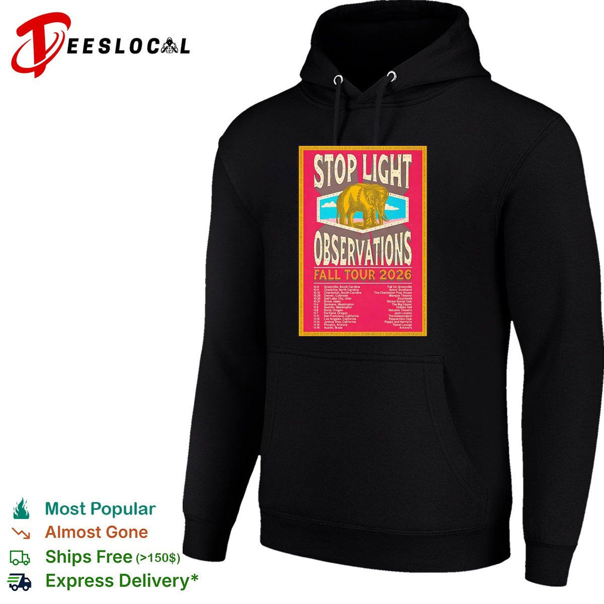Stop Light Observations Fall Tour 2026 concert poster shirt