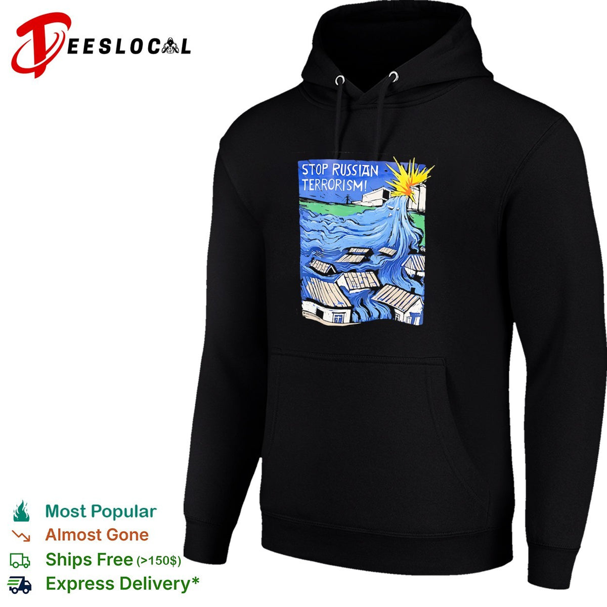 Stop Russian Terrorism Neivanmade Kakhovka Dam Flood War Protest Ukraine shirt