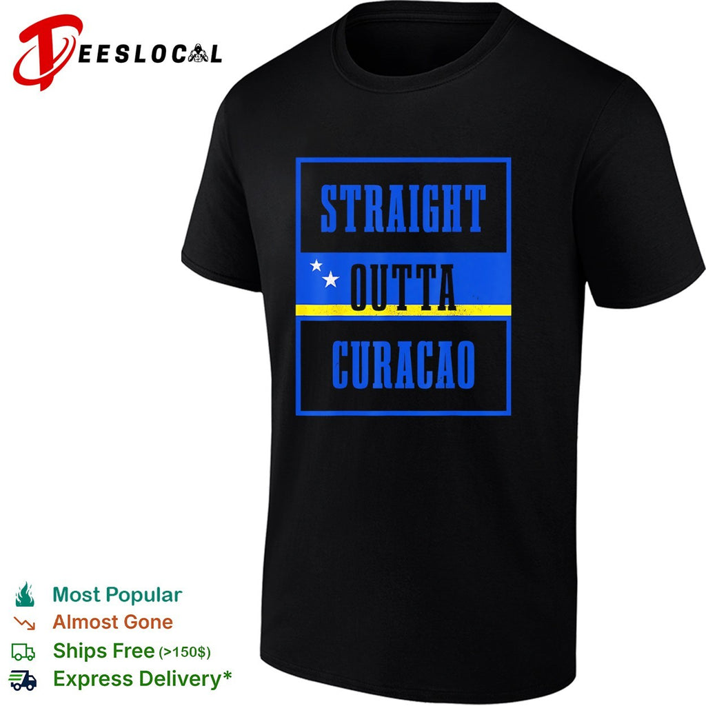 Straight Outta Curacao flag shirt