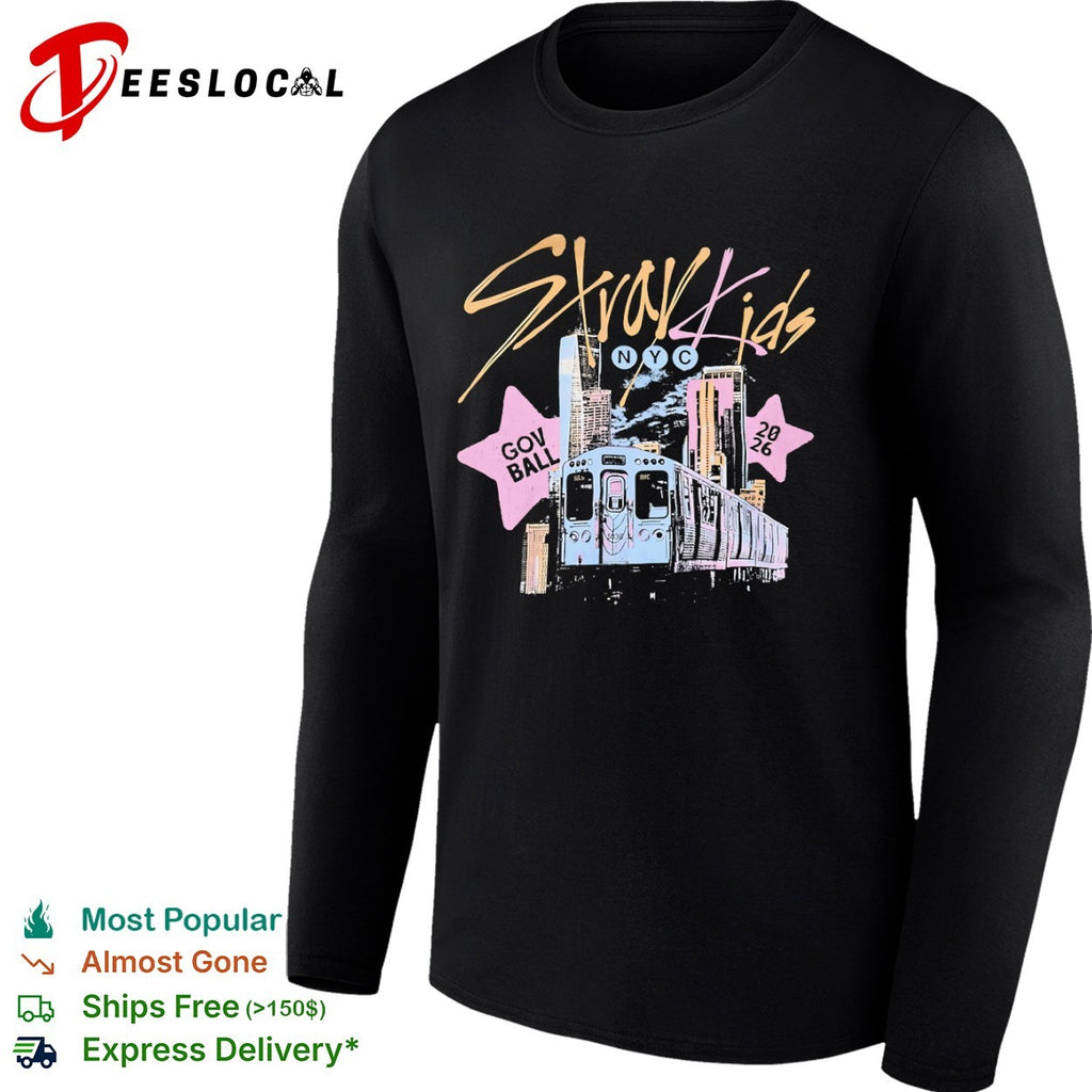 Stray Kids NYC Gov Ball 2026 Subway Train Design Concert Tour Music Festival shirt