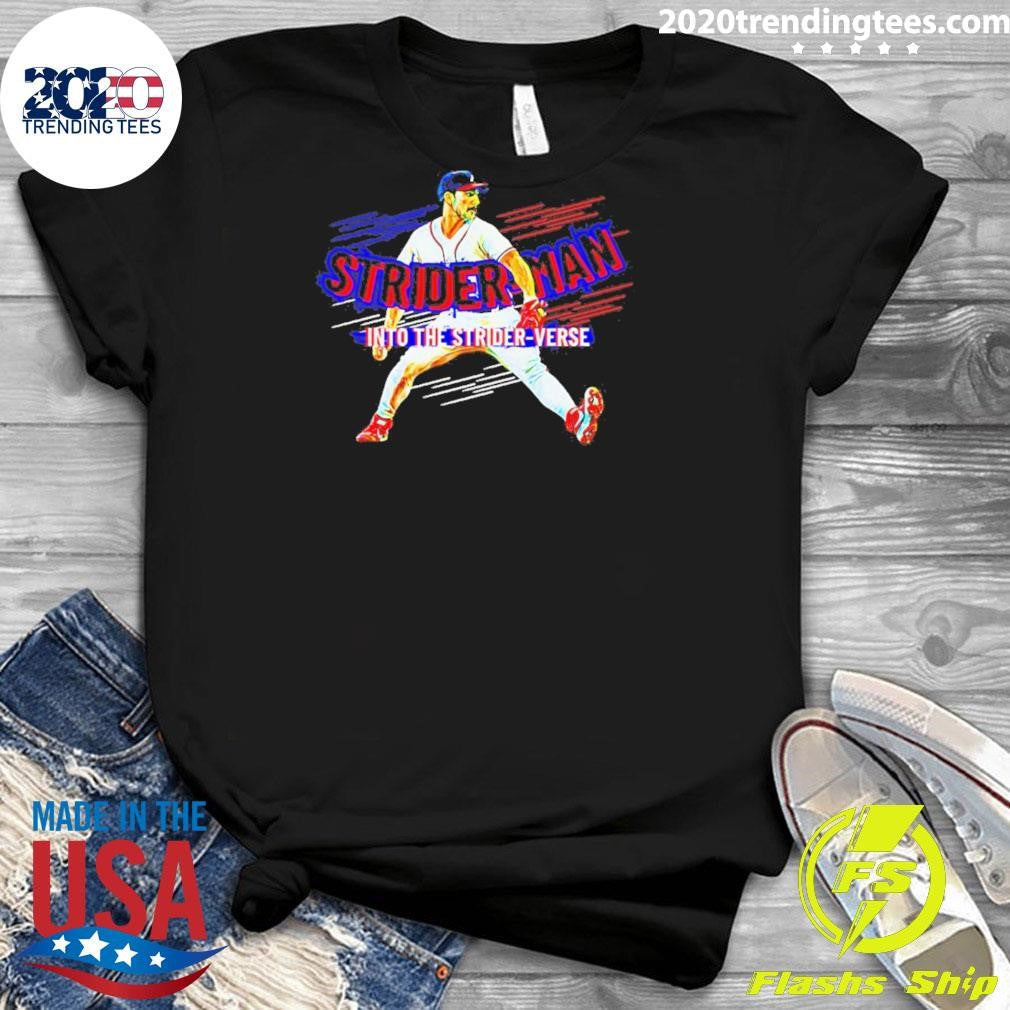 Strider-man Atlanta Braves Into The Strider Verse Shirt