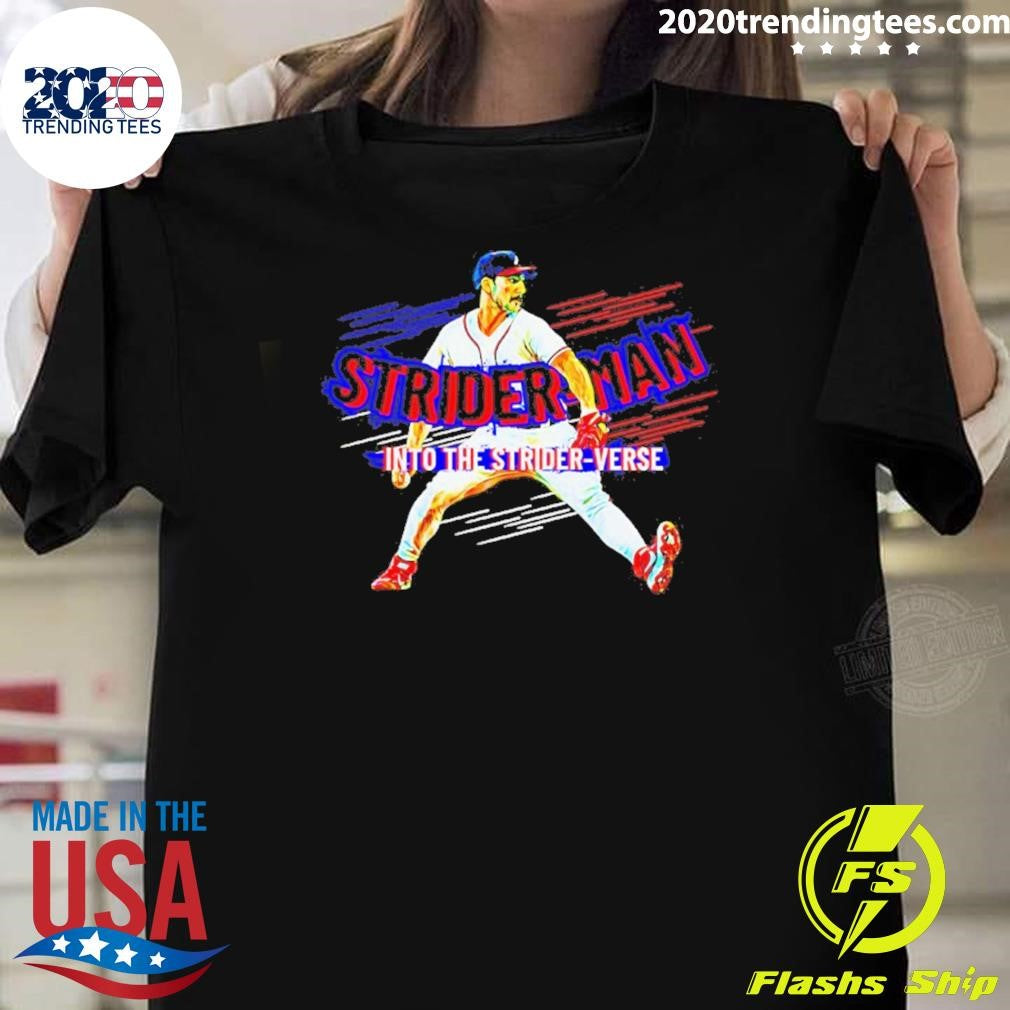 Strider-man Atlanta Braves Into The Strider Verse Shirt