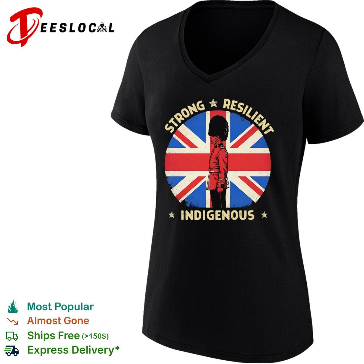 Strong Resilient Indigenous British Guard Union Jack Flag Shirt