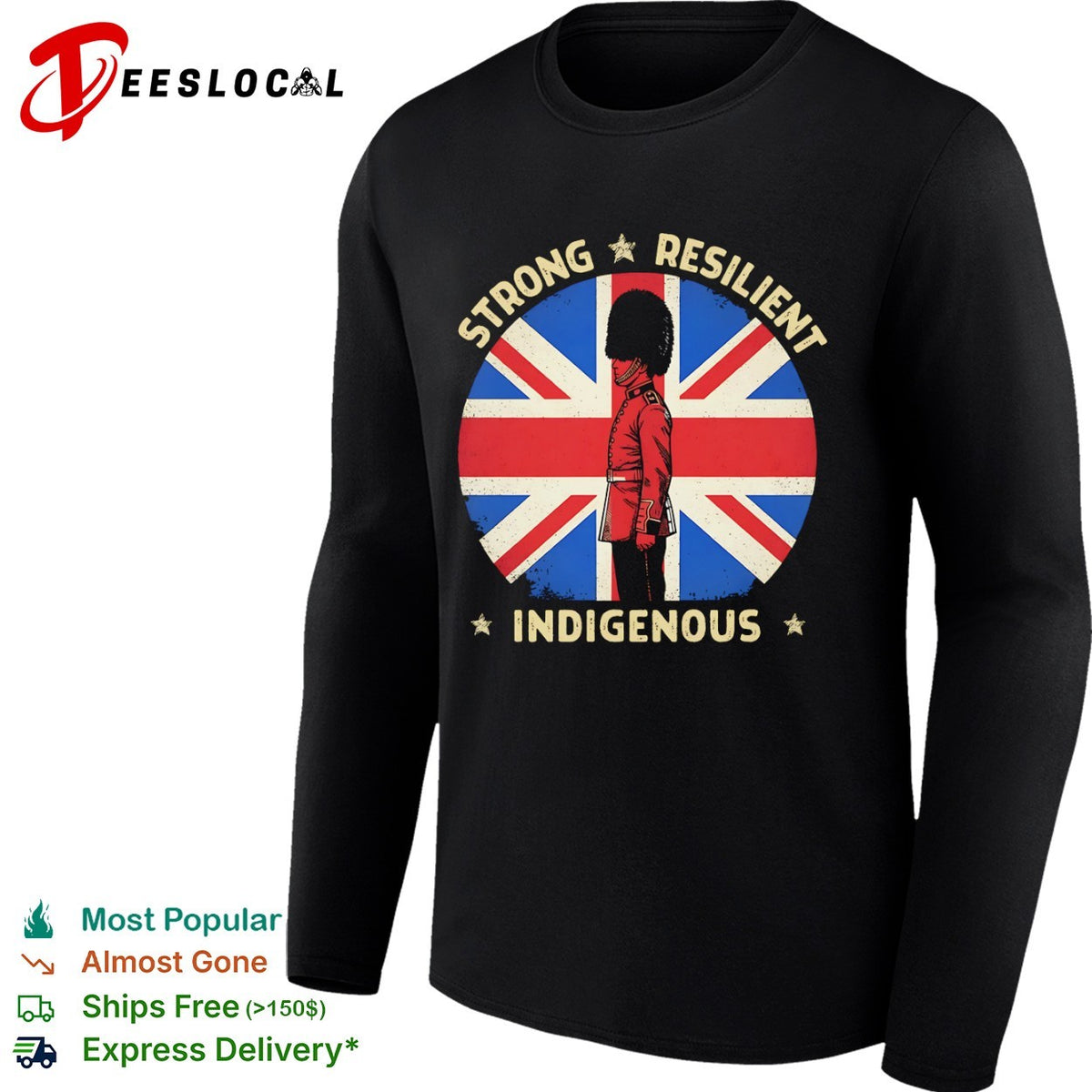 Strong Resilient Indigenous British Guard Union Jack Flag Shirt