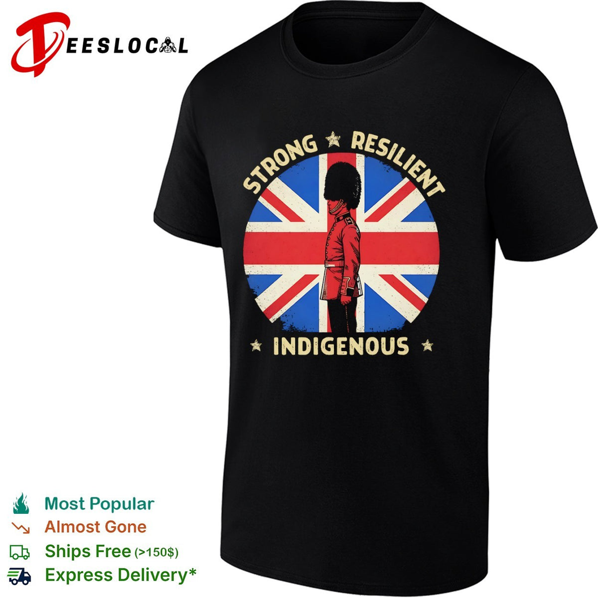 Strong Resilient Indigenous British Guard Union Jack Flag Shirt