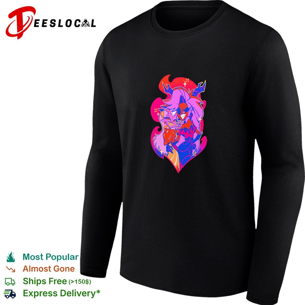 Stylized fantasy female character with dragon wings dark purple illustration art shirt