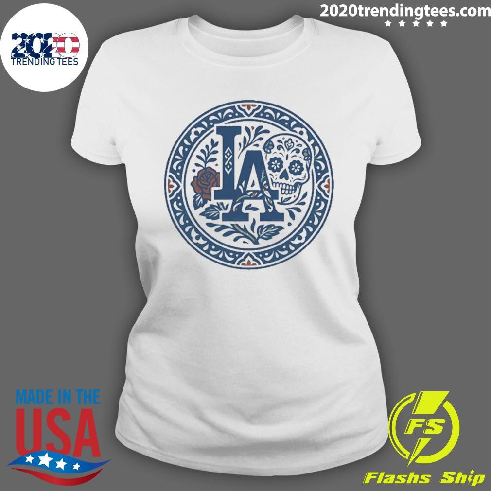 Sugar Skull Heritage Los Angeles Dodgers Shirt