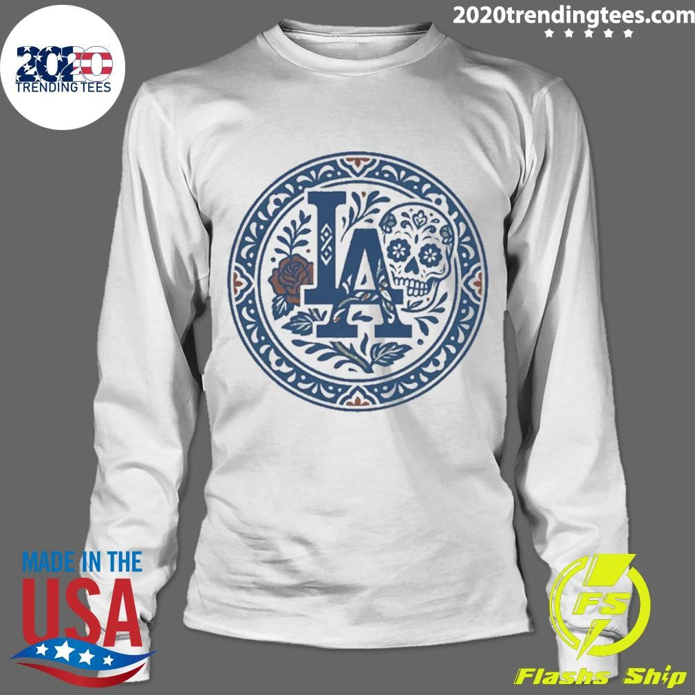 Sugar Skull Heritage Los Angeles Dodgers Shirt
