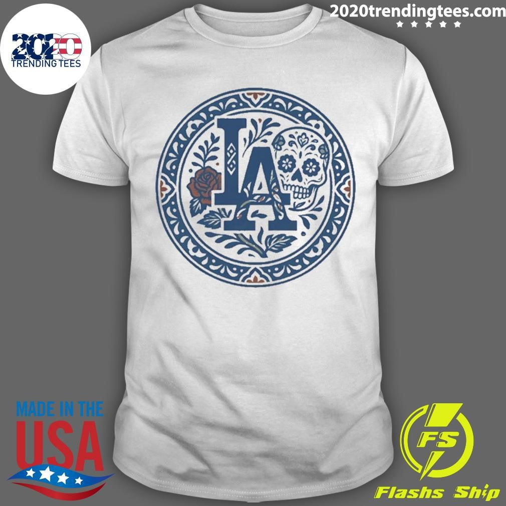 Sugar Skull Heritage Los Angeles Dodgers Shirt