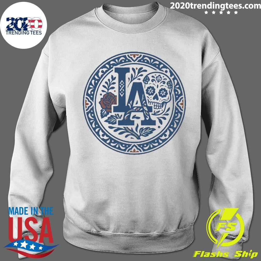 Sugar Skull Heritage Los Angeles Dodgers Shirt