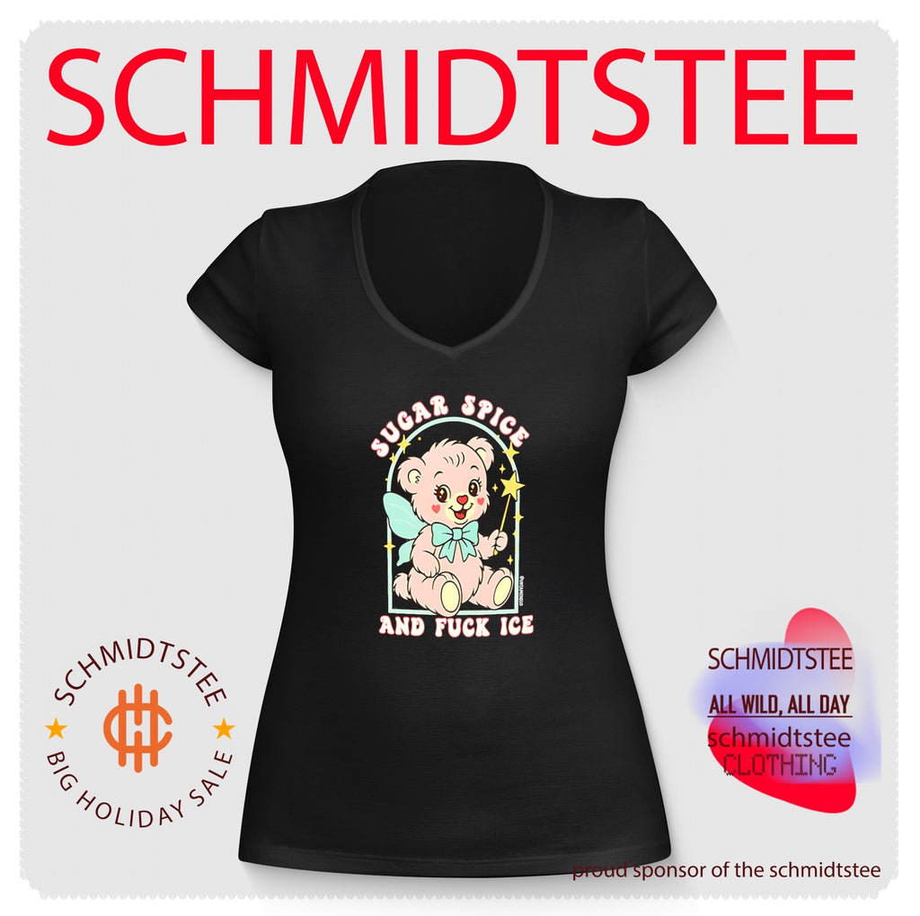 Sugar spice and fuck ice cartoon pink teddy bear shirt
