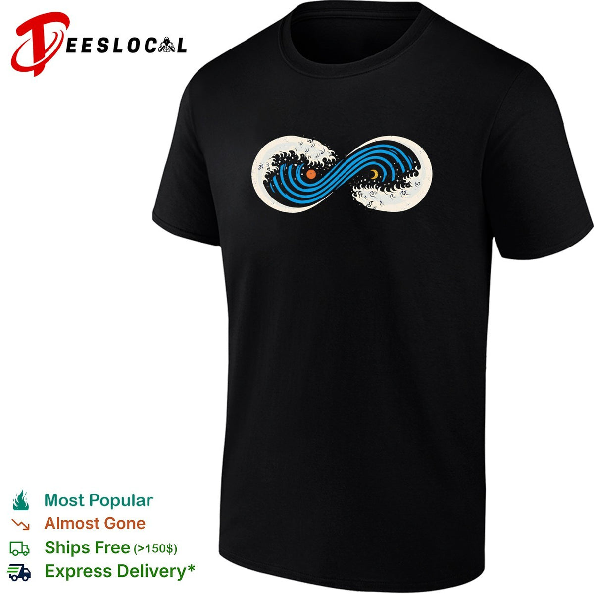 Sun and Moon Endless Great Wave vintage shirt