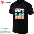 Sun salt sand beach palm trees vintage shirt