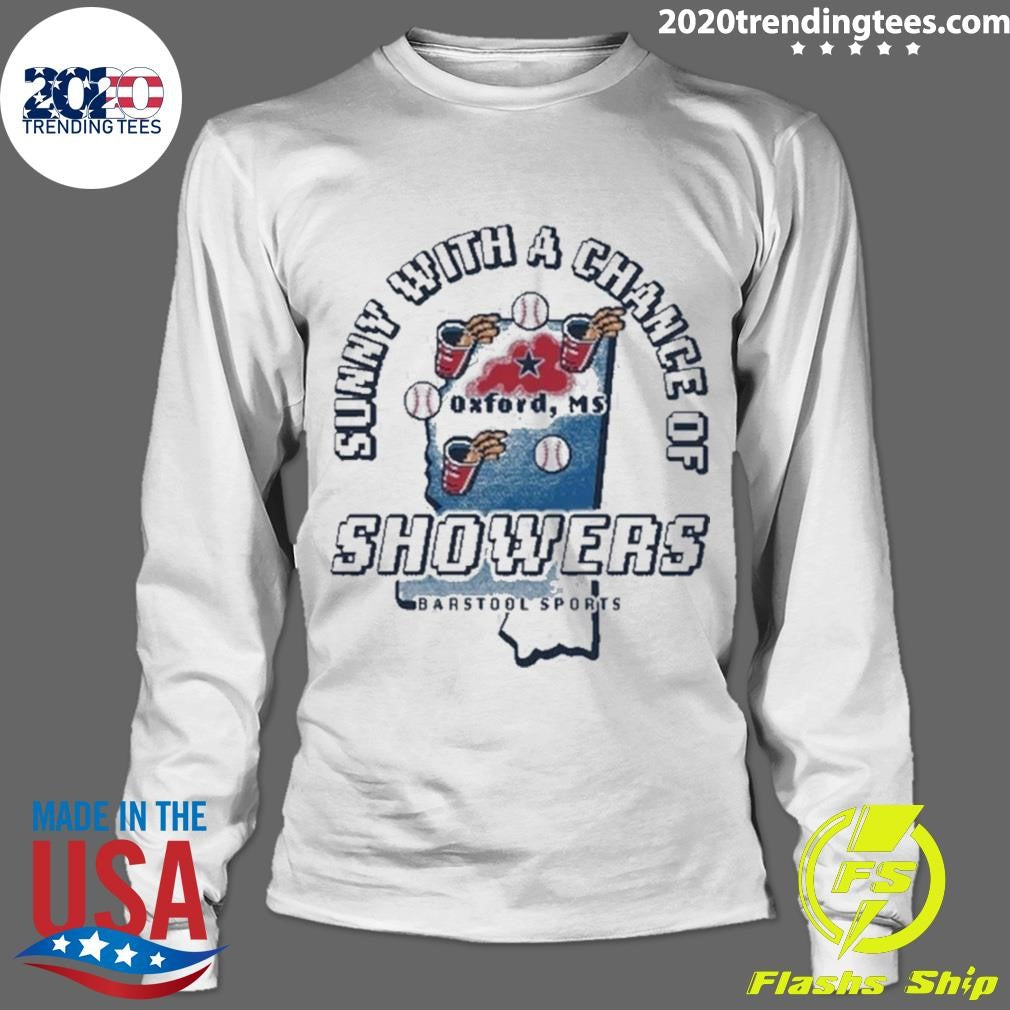 Sunny With A Chance Of Showers Oxford, MS Barstool U Chance of Showers Pocket Tee Shirt
