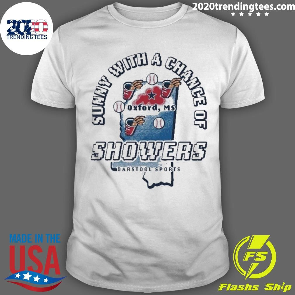 Sunny With A Chance Of Showers Oxford, MS Barstool U Chance of Showers Pocket Tee Shirt