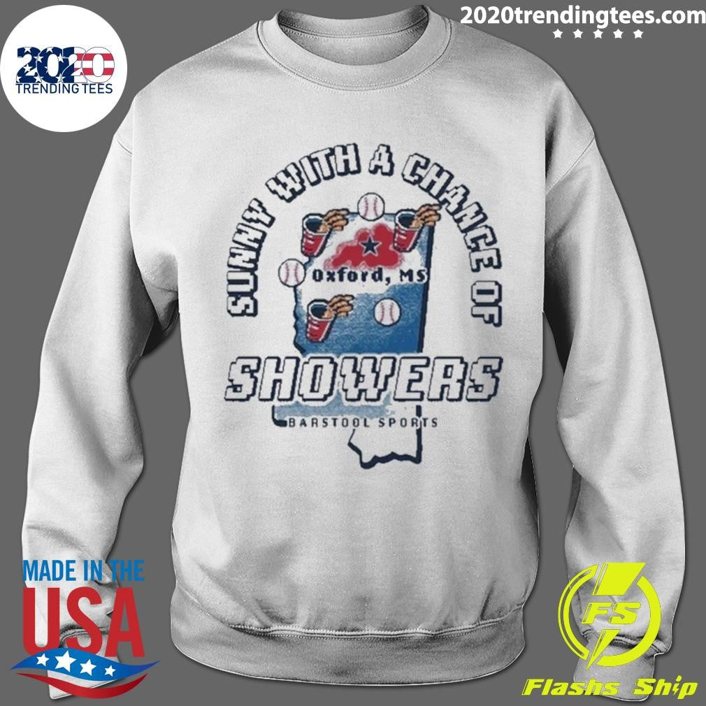 Sunny With A Chance Of Showers Oxford, MS Barstool U Chance of Showers Pocket Tee Shirt