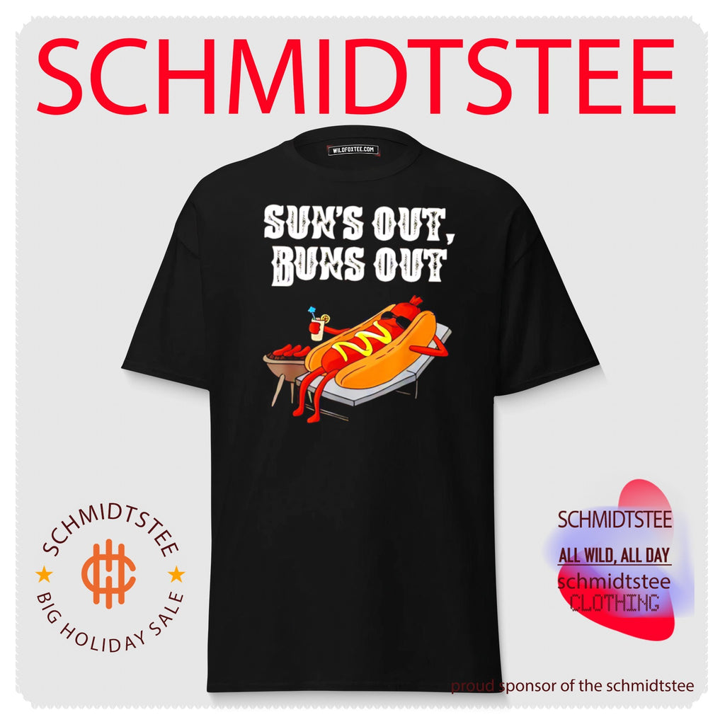 Sun’s out buns out hot dog summer humor shirt