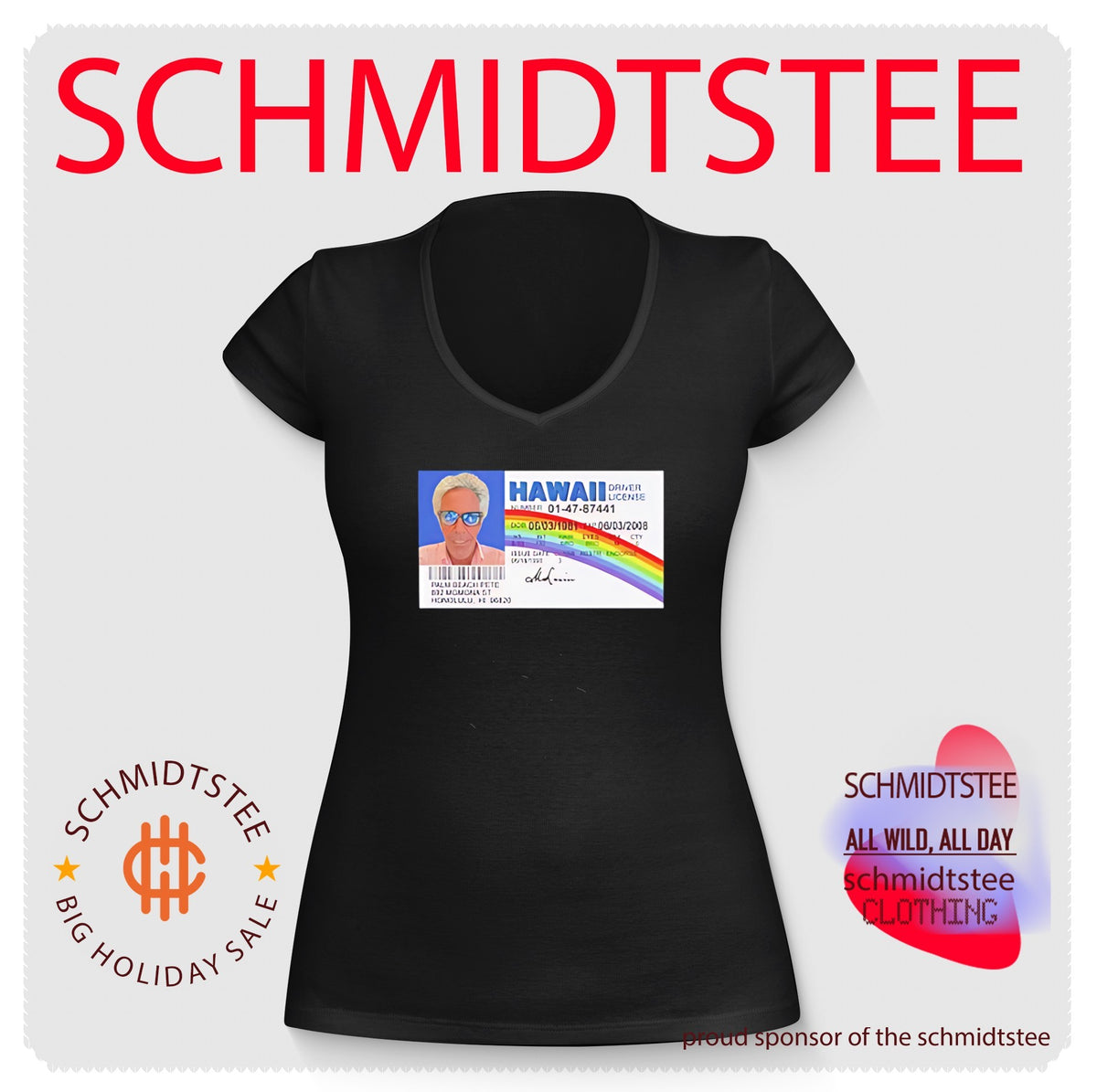 Superbad fake driver’s license McLovin parody shirt