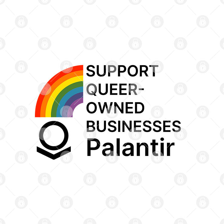 Support Queer-Owned Businesses Palantir Rainbow Flag T Shirt