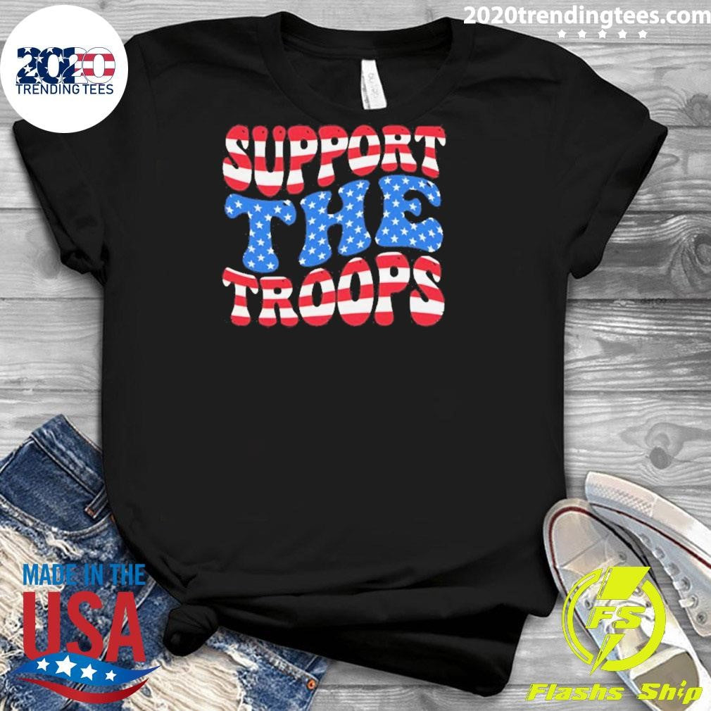 Support The Troops Usa Flag Shirt