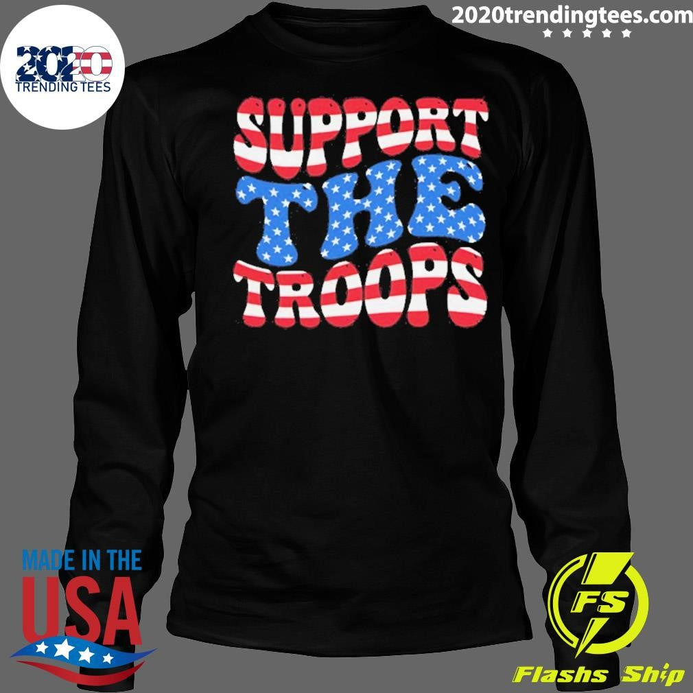 Support The Troops Usa Flag Shirt