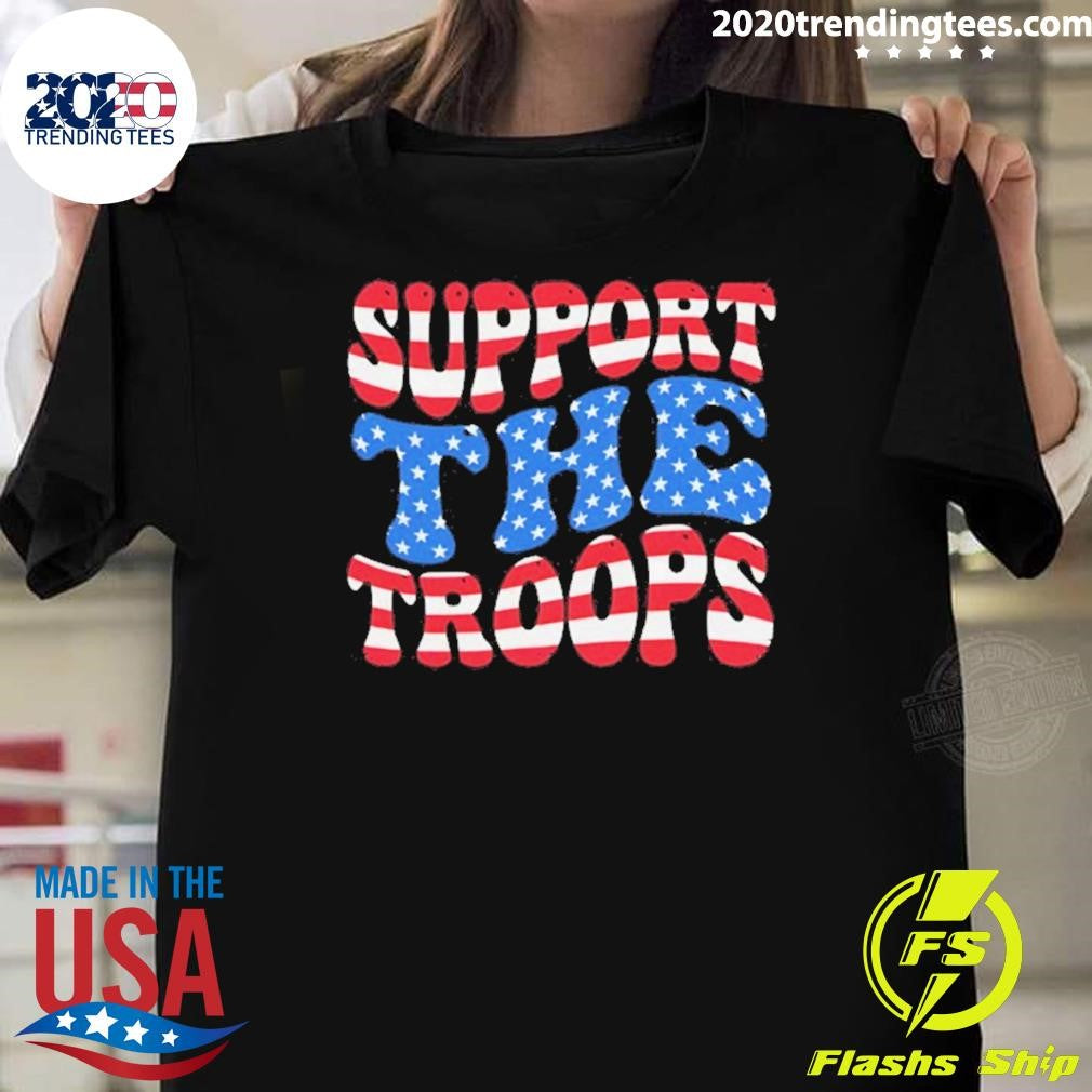 Support The Troops Usa Flag Shirt