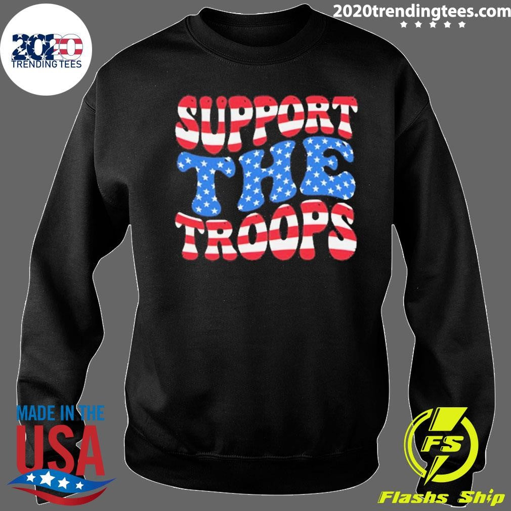 Support The Troops Usa Flag Shirt