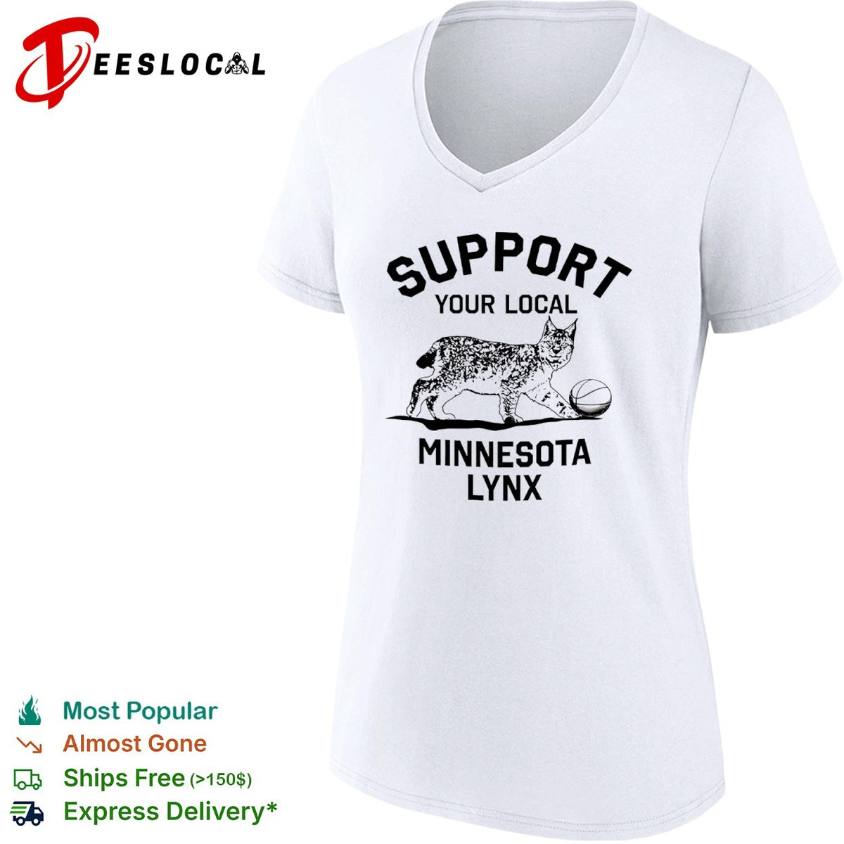Support Your Local Minnesota Lynx Basketball Animal Mascot shirt