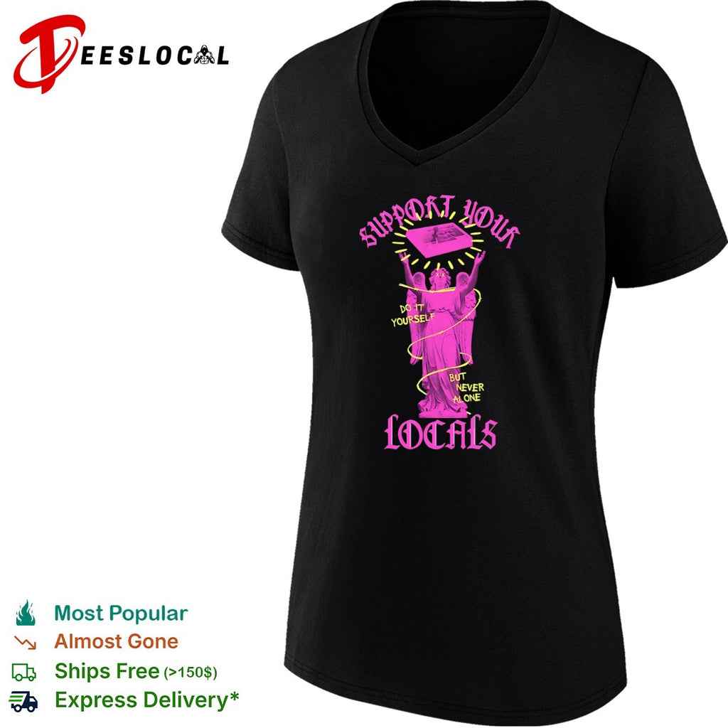 Support Your Locals Do It Yourself But Never Alone Arcade Joystick Gaming Shirt