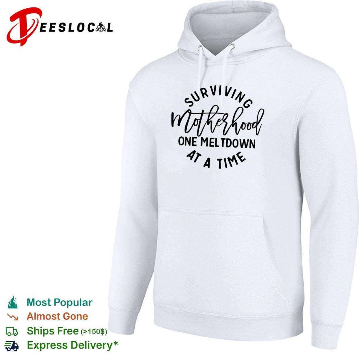 Surviving motherhood one meltdown at a time circle script art shirt