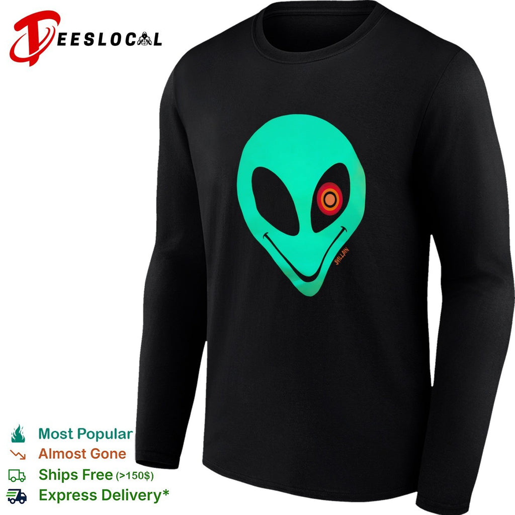 Svillain Alien Glow in the Dark Eye Design Neon Extraterrestrial Creature Concept shirt