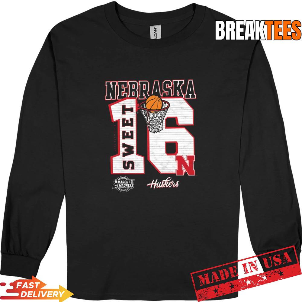 Sweet 16 Nebraska Cornhuskers 2026 NCAA Men’s Basketball Shirt