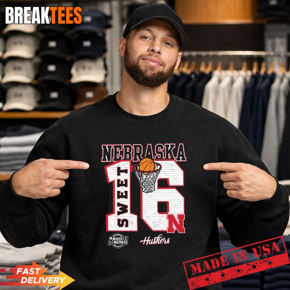 Sweet 16 Nebraska Cornhuskers 2026 NCAA Men’s Basketball Shirt