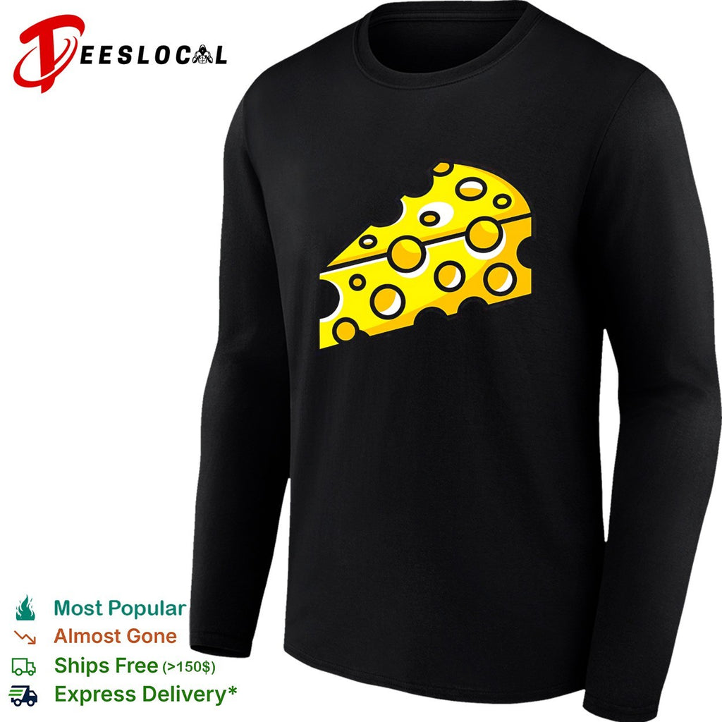 Swiss Cheese Hole Yellow Food Slice Dairy Snack Symbol Pattern Culinary Art shirt