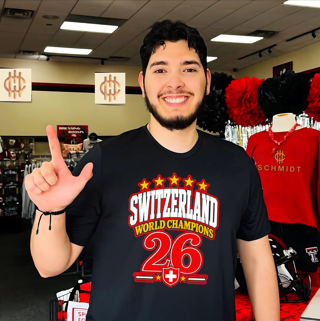 Switzerland 2026 World Champions flag shirt