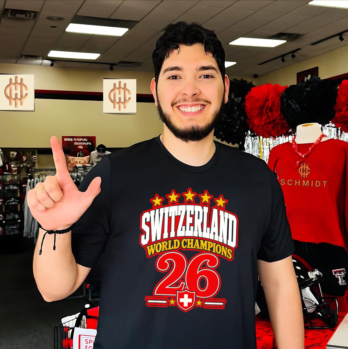 Switzerland 2026 World Champions flag shirt