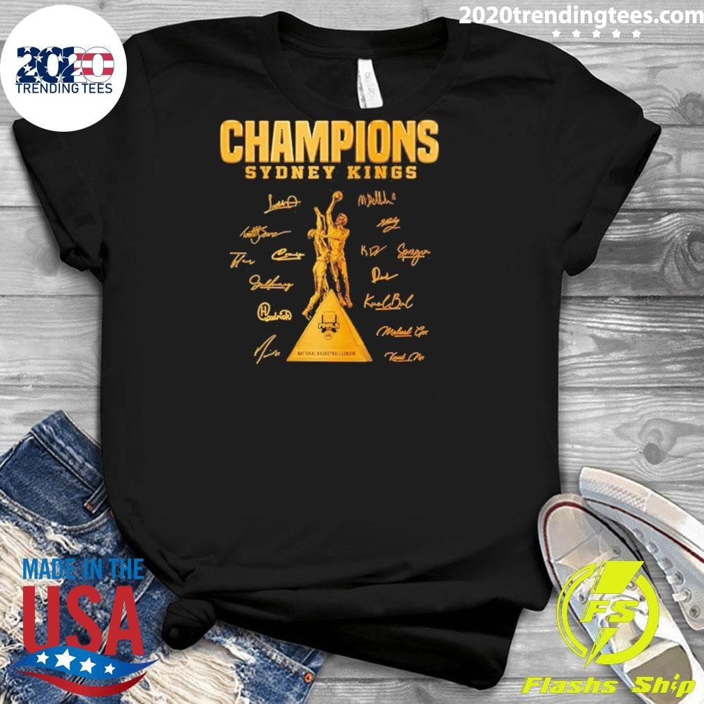 Sydney Kings 2026 Nbl Champions Signatures Trophy Shirt