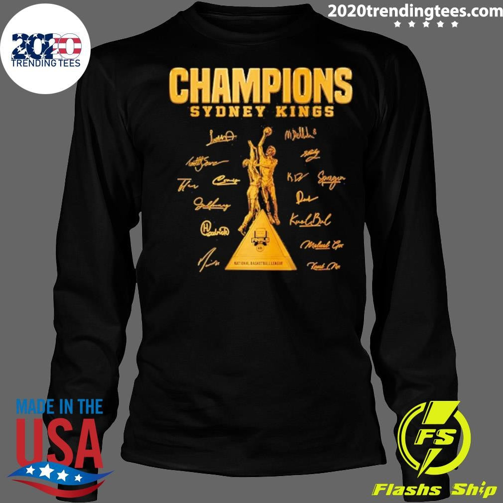 Sydney Kings 2026 Nbl Champions Signatures Trophy Shirt