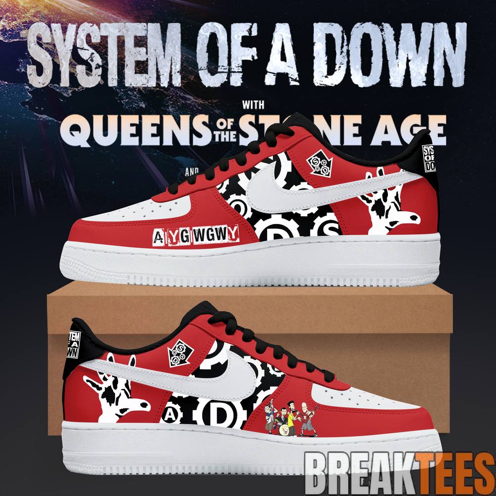 System of a Down ”WAKE UP” Customize AF1 Shoes