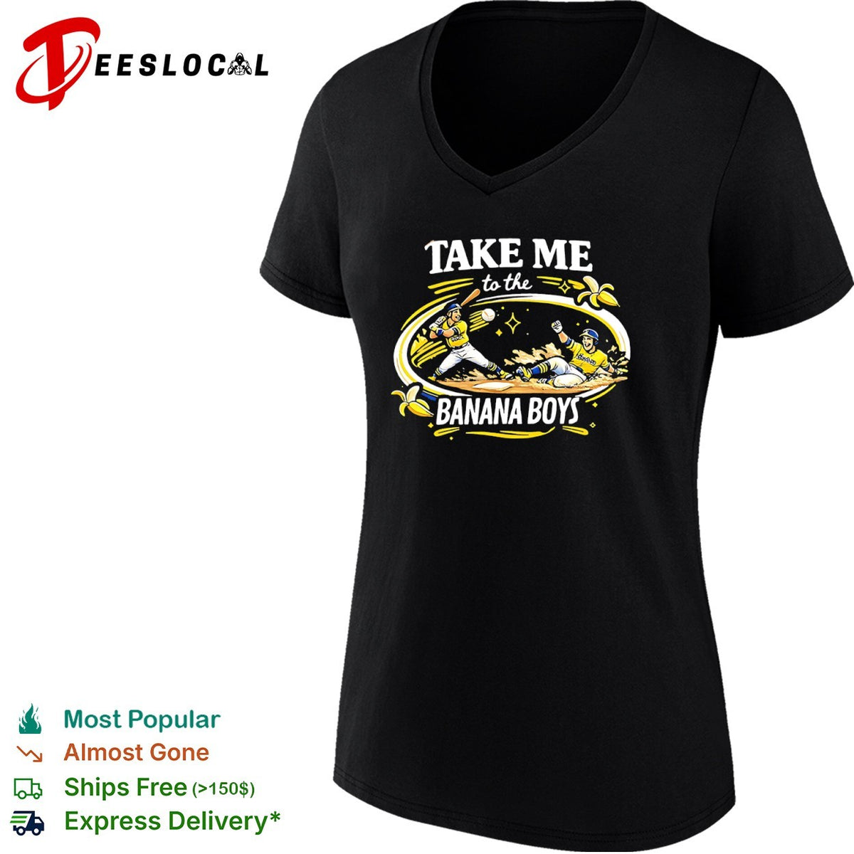 Take Me to the Banana Boys baseball shirt