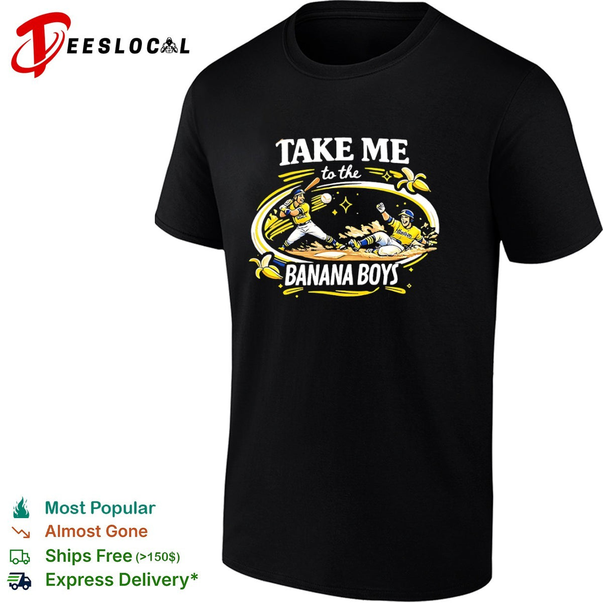 Take Me to the Banana Boys baseball shirt