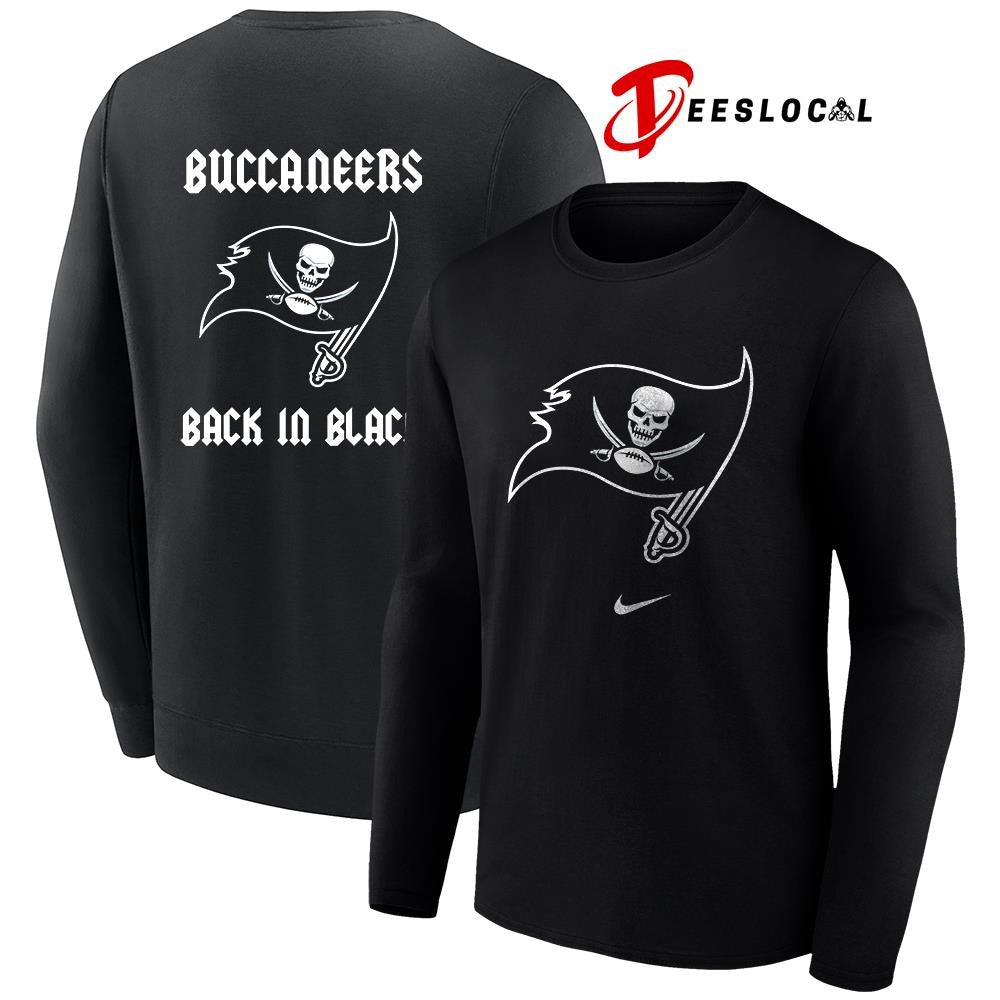 Tampa Bay Buccaneers back in black logo shirt