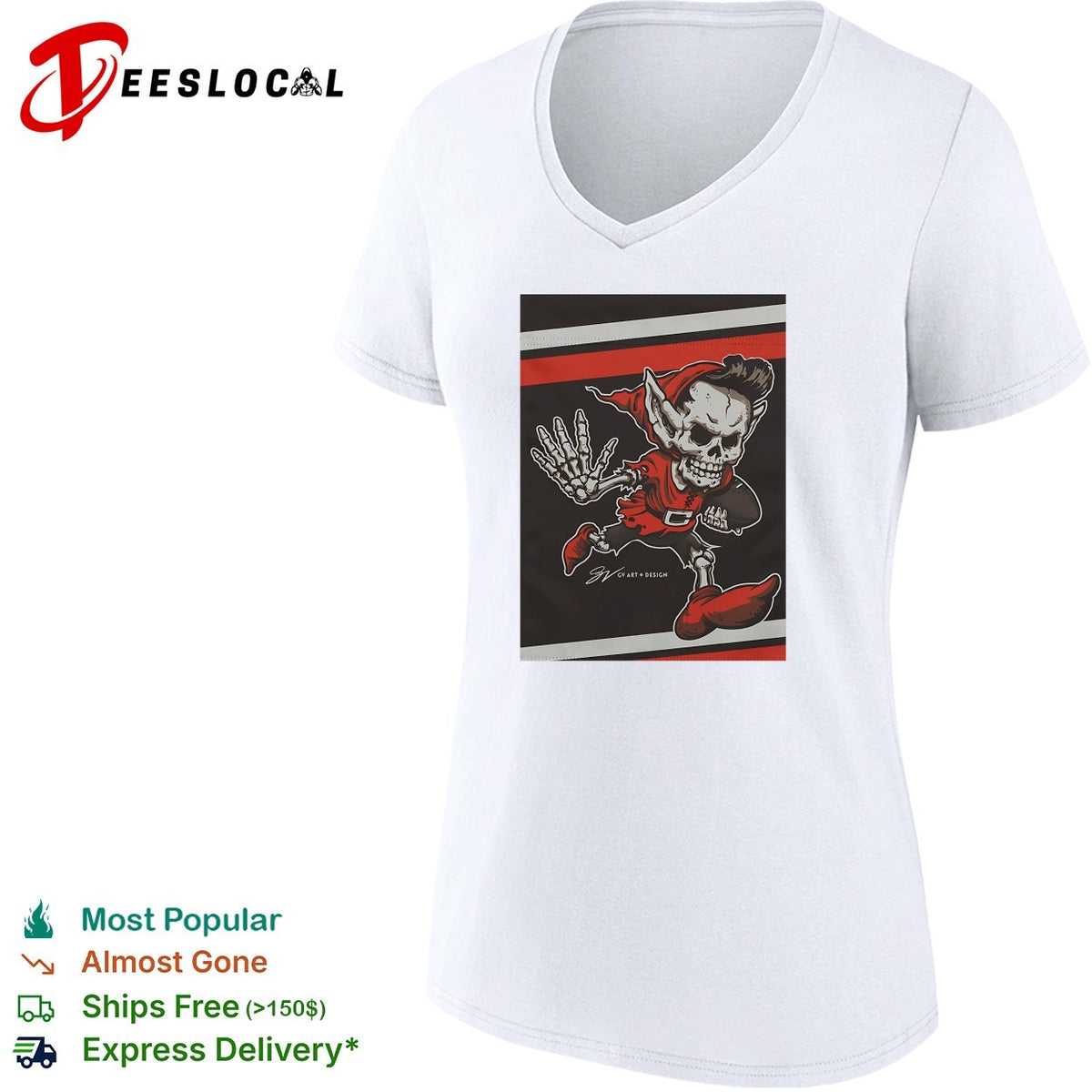 Tampa Bay Buccaneers skeleton pirate mascot running vintage art shirt