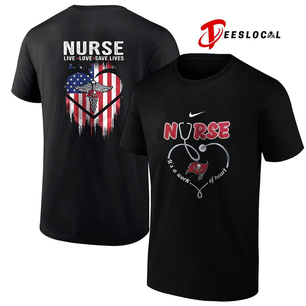 Tampa Bay Buccaneers x Army nurse it’s a work of heart shirt