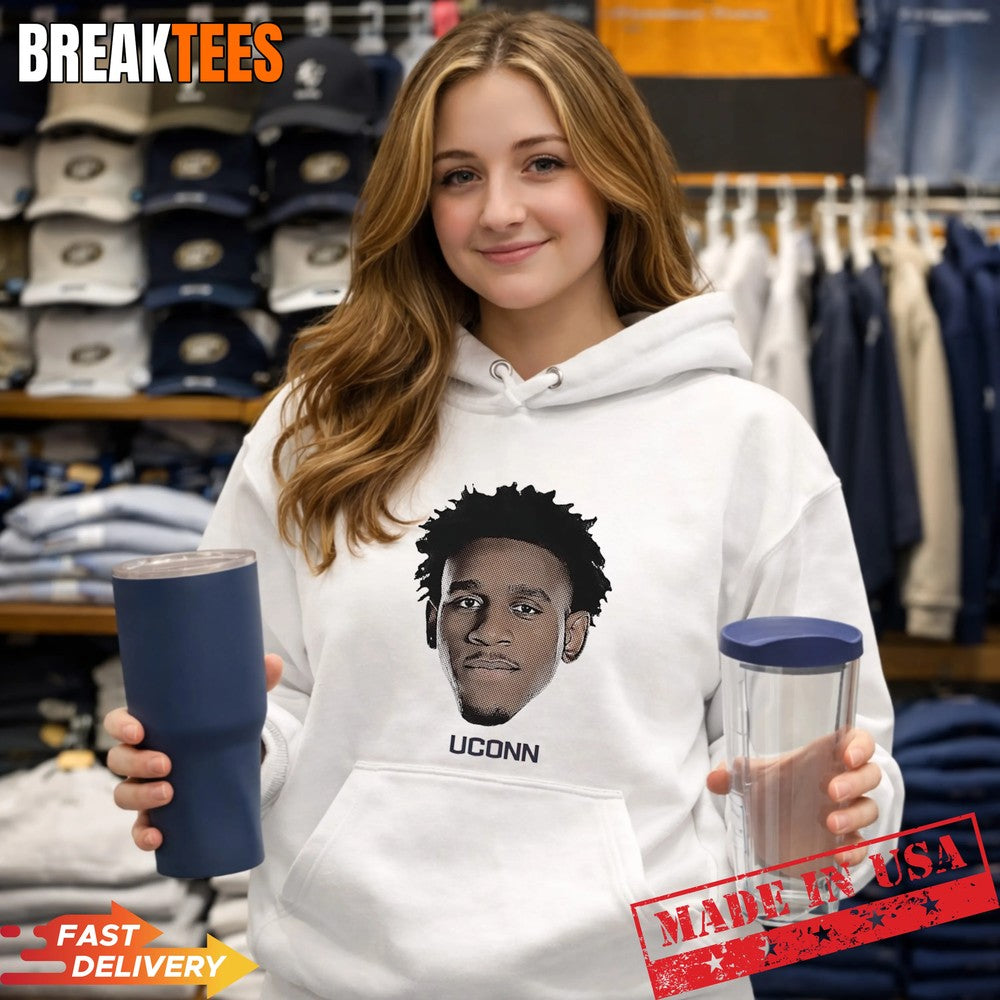 Tarris Reed Jr UConn Huskies Big Head Basketball Player Graphic T-Shirt
